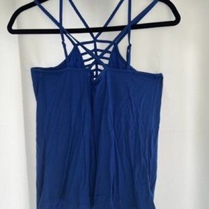 Front Latticed Tank Top with Cross Back Straps